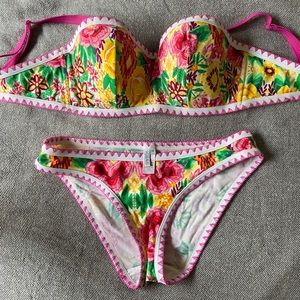 Fig Leaves Colorful Bikini removable straps